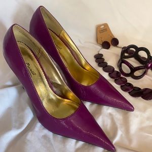 Anne Michelle Heels Lively-99 Color Raspberry